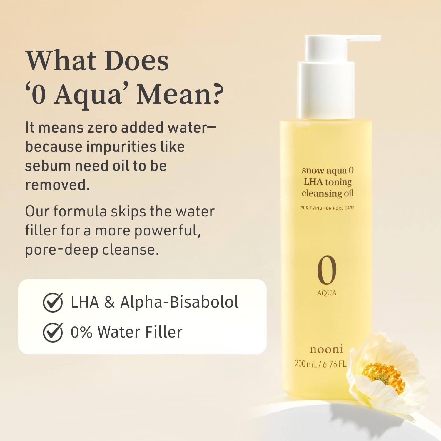 image:imageNOONI Snow Aqua Rice Ceramide Barrier Care Korean Cleansing Oil 676 fl oz1 LHA Cleansing Oil