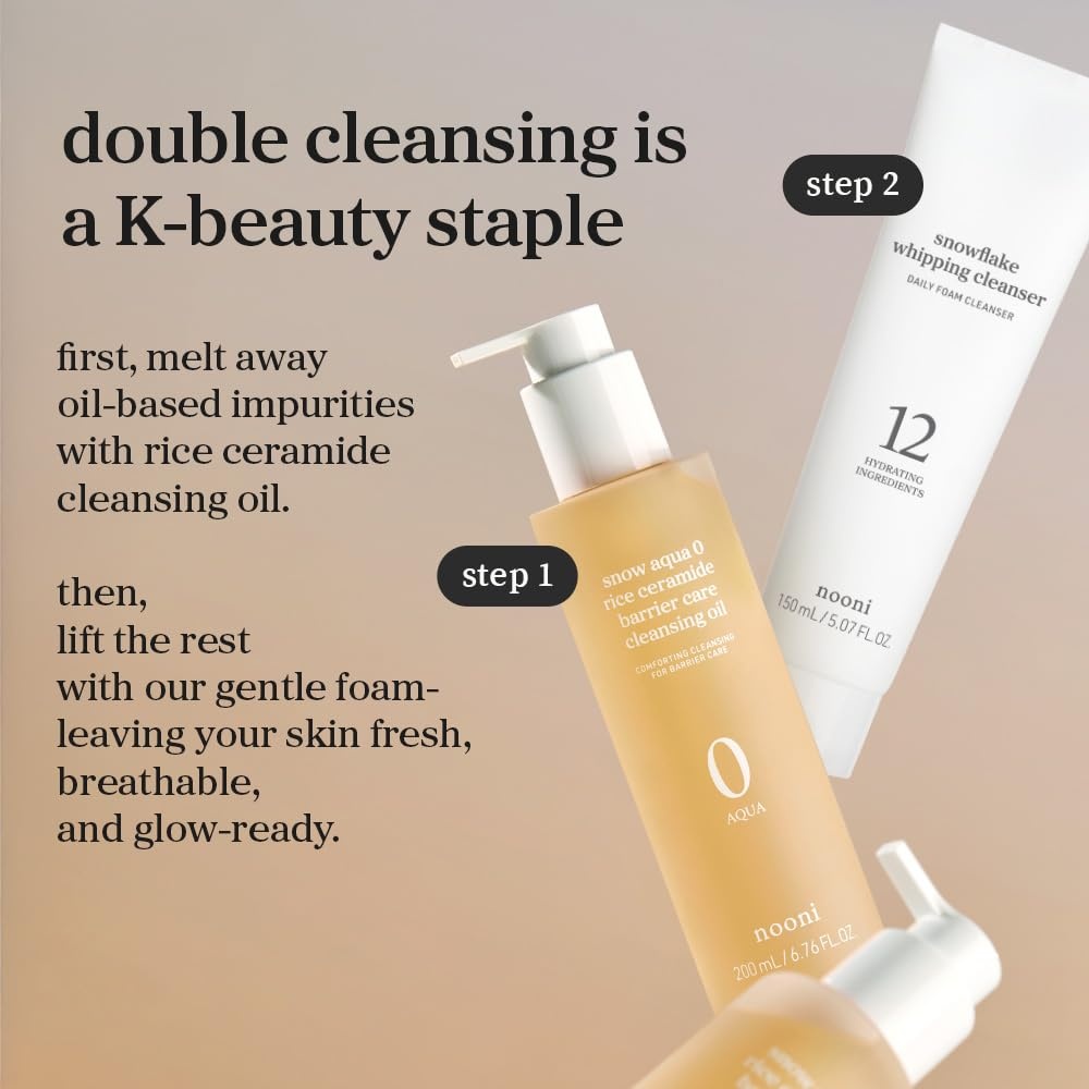image:imageNOONI Snow Aqua Rice Ceramide Barrier Care Korean Cleansing Oil 676 fl oz5 Rice Cleansing Oil