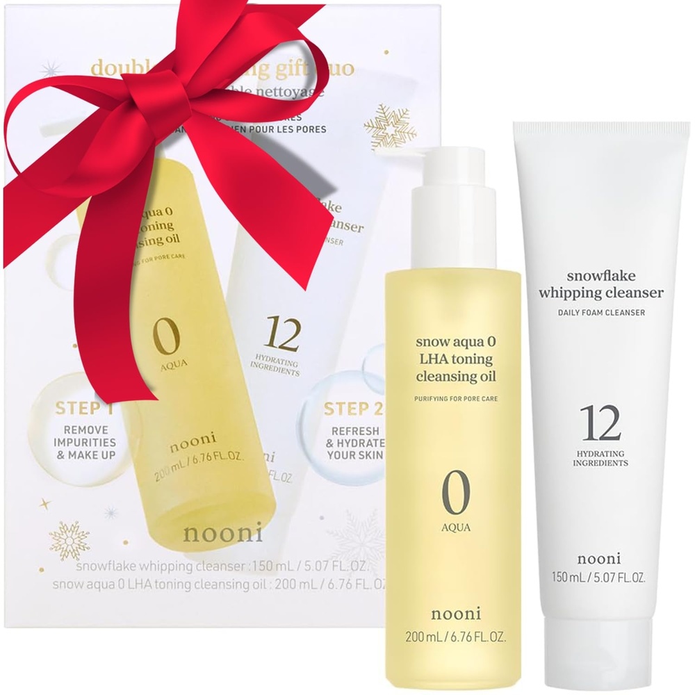image:imageNOONI Snow Aqua Rice Ceramide Barrier Care Korean Cleansing Oil 676 fl oz6 DoubleCleansing Duo Gift Set Oil Foam